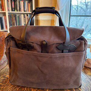 Filson 257 Original Briefcase / Laptop Bag / Rare Brown Twill